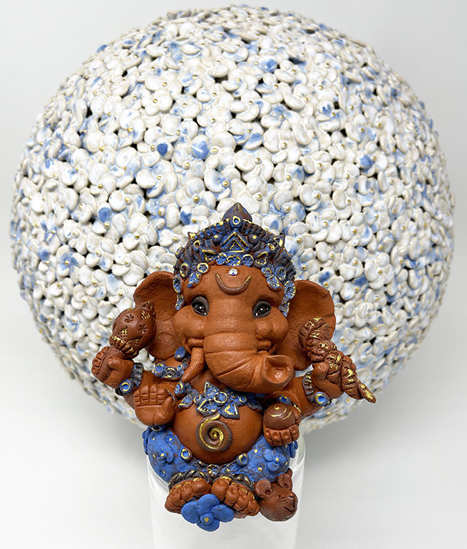 Brigitte Saugstad Ganesha Simple-Glazes-8 ceramic statue, sculpture, idol, figurine, elephant -A