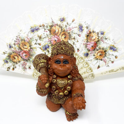 Brigitte Saugstad Hanumana Simple-1, ceramic statue, sculpture, idol, figurine, monkey -A
