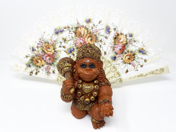 Brigitte Saugstad Hanumana Simple-1, ceramic statue, sculpture, idol, figurine, monkey -A