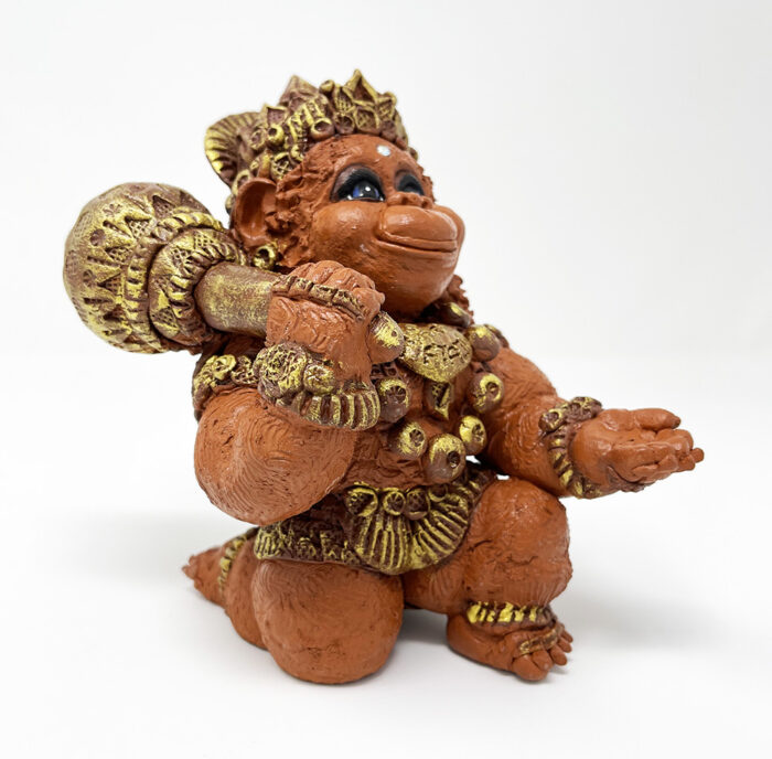 Brigitte Saugstad Hanumana Simple-1, ceramic statue, sculpture, idol, figurine, monkey -C