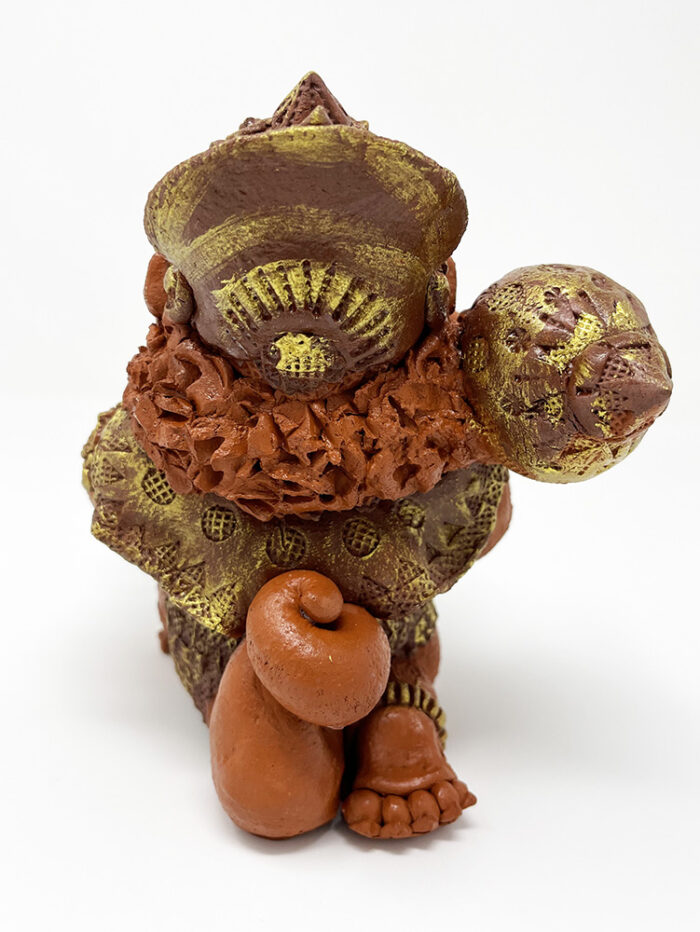 Brigitte Saugstad Hanumana Simple-1, ceramic statue, sculpture, idol, figurine, monkey -D