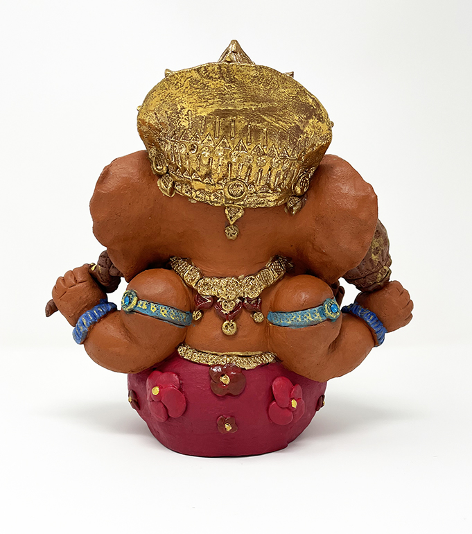 Brigitte Saugstad Ganesha Royal-35, ceramic statue, sculpture, idol, figurine, elephant -E