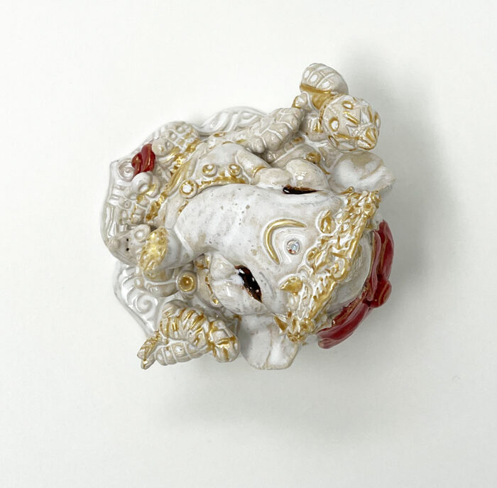 Brigitte Saugstad Ganesha Simple-14, ceramic statue, sculpture, idol, figurine, elephant -E
