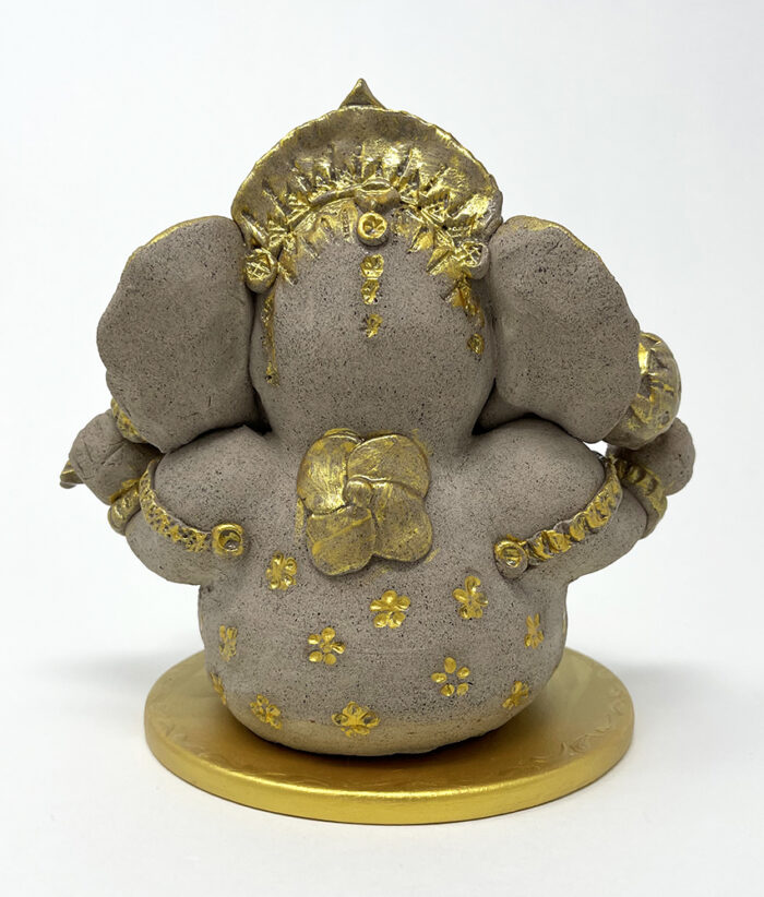 Brigitte Saugstad Ganesha Simple STONE-15, ceramic statue, sculpture, idol, figurine, elephant -D