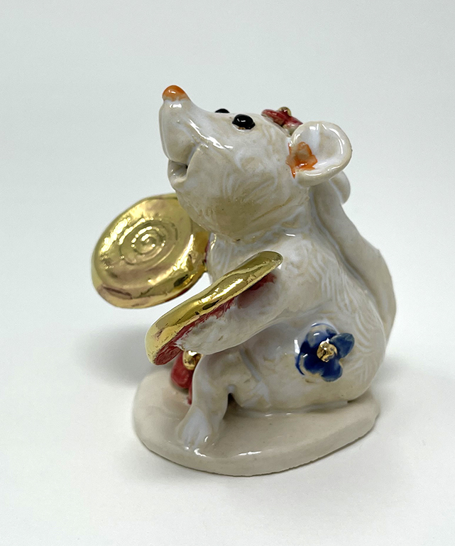 Brigitte Saugstad Mouse-15 ceramic statue, sculpture, mouse -D
