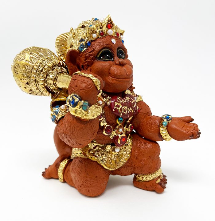 Brigitte Saugstad Hanuman Royal-12 ceramic statue, sculpture, idol, figurine, monkey D