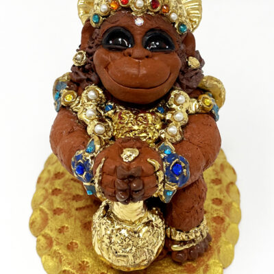 Brigitte Saugstad Hanuman Royal-28, ceramic statue, sculpture, idol, figurine, monkey -A