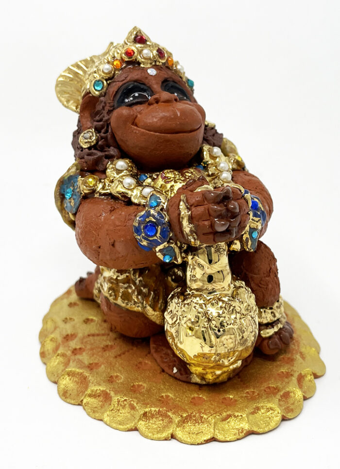 Brigitte Saugstad Hanuman Royal-28, ceramic statue, sculpture, idol, figurine, monkey -B