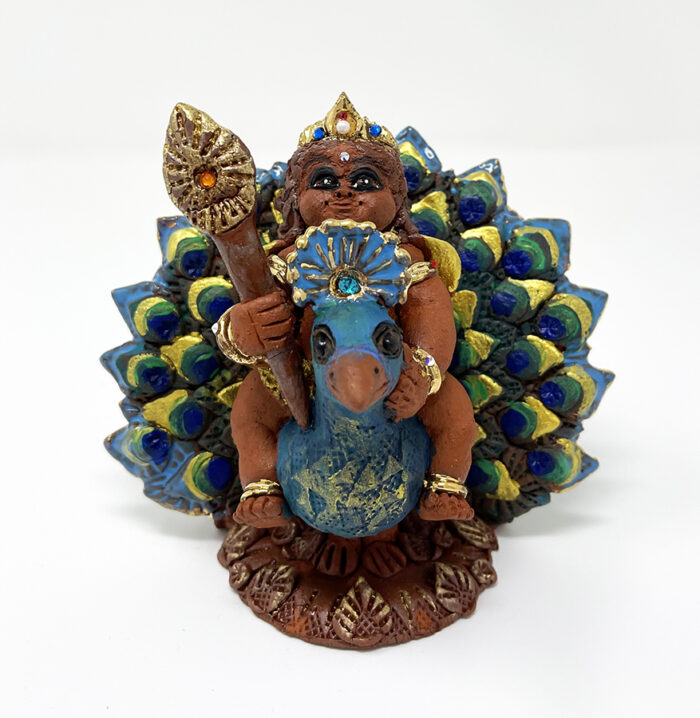 Brigitte Saugstad Kartikeya-2, ceramic statue, sculpture, idol, figurine -B
