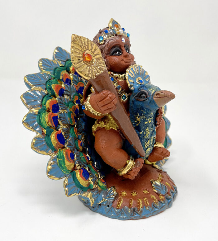 Brigitte Saugstad Kartikeya-3, ceramic statue, sculpture, idol, figurine -C