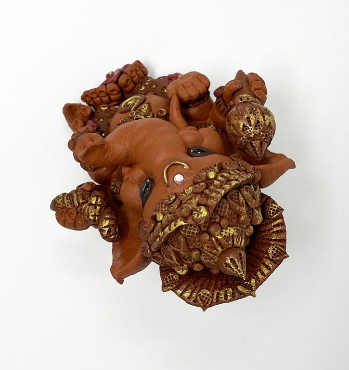 Brigitte Saugstad Ganesha Simple-Glazes-9 ceramic statue, sculpture, idol, figurine, elephant -F