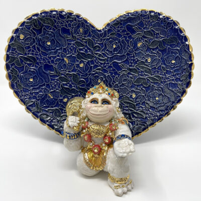 Brigitte Saugstad Hanuman Royal-19, ceramic statue, sculpture, idol, figurine, monkey -F