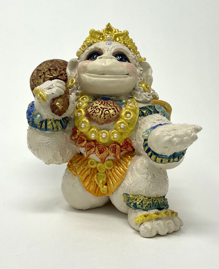 Brigitte Saugstad Hanuman Royal-26, ceramic statue, sculpture, idol, figurine, monkey -B