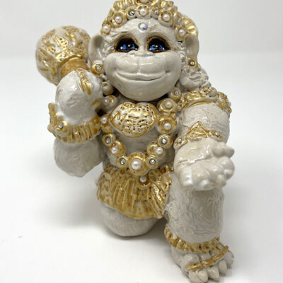 Brigitte Saugstad Hanuman Royal-17, ceramic statue, sculpture, idol, figurine, monkey -B