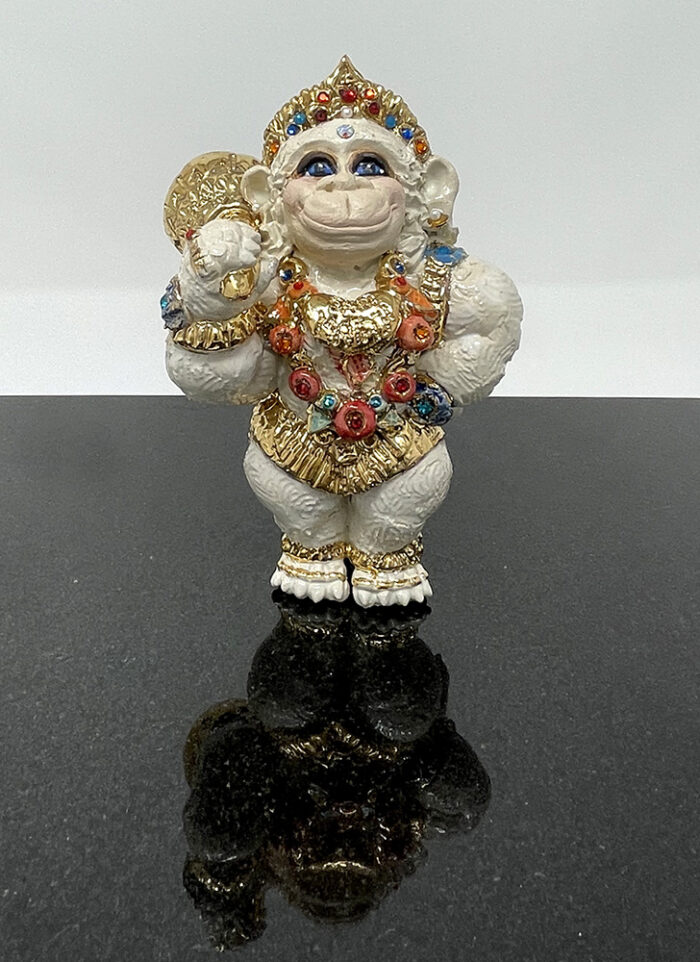 Brigitte Saugstad Hanuman Royal-18, ceramic statue, sculpture, idol, figurine, monkey -A