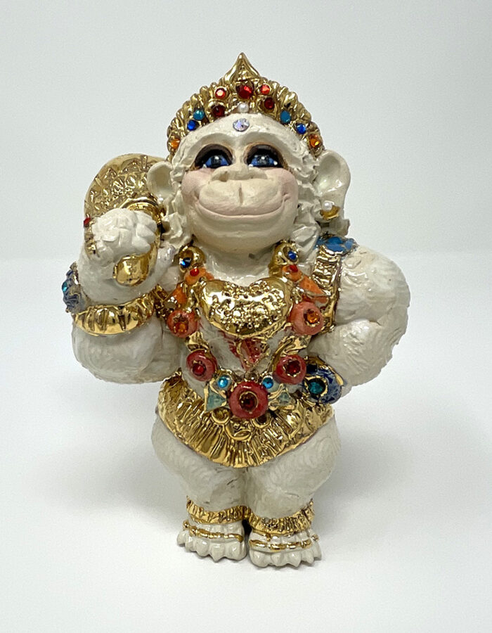 Brigitte Saugstad Hanuman Royal-18, ceramic statue, sculpture, idol, figurine, monkey -B