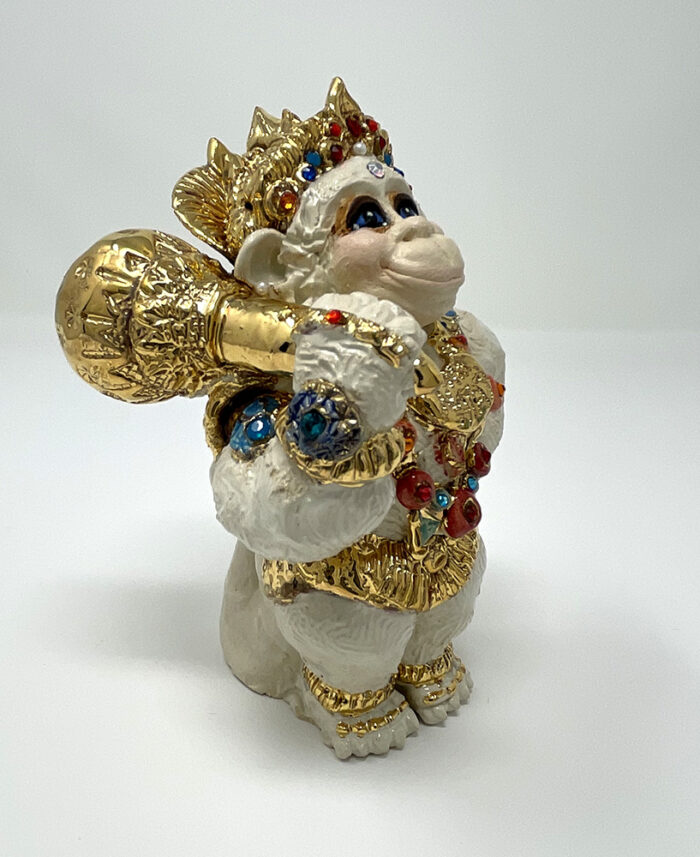Brigitte Saugstad Hanuman Royal-18, ceramic statue, sculpture, idol, figurine, monkey -C