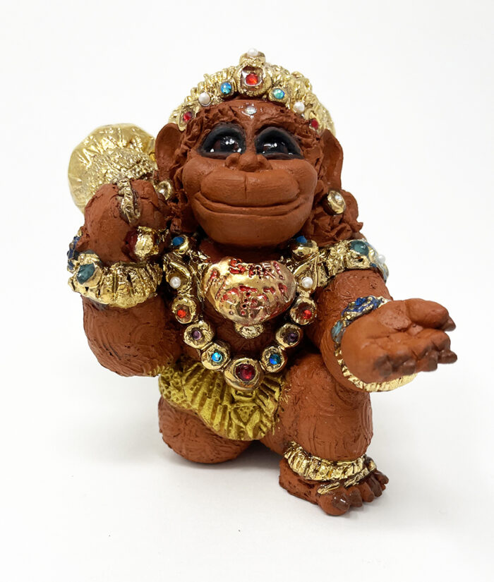 Brigitte Saugstad Hanuman Royal-20, ceramic statue, sculpture, idol, figurine, monkey -B