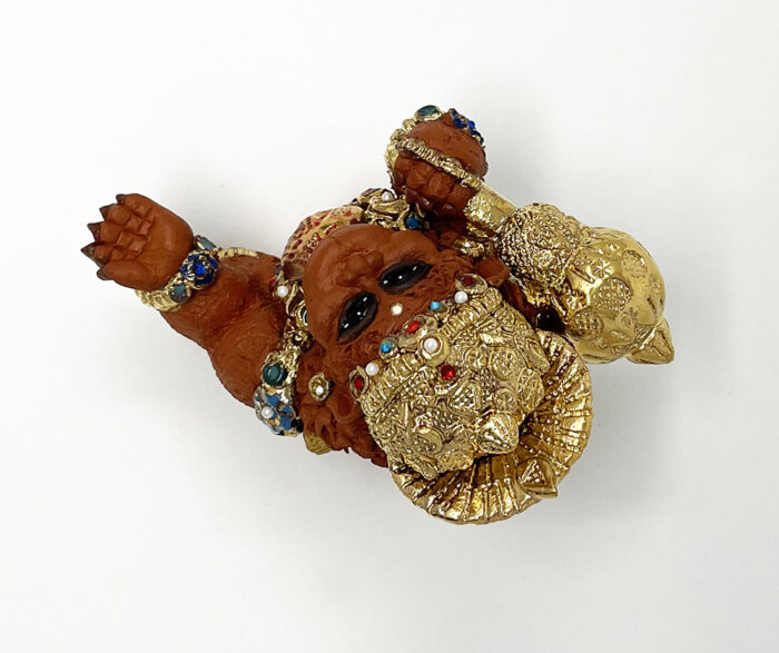 Brigitte Saugstad Hanuman Royal-20, ceramic statue, sculpture, idol, figurine, monkey -G