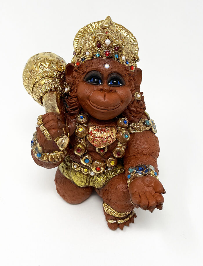 Brigitte Saugstad Hanuman Royal-21. ceramic statue, sculpture, idol, figurine, monkey -A
