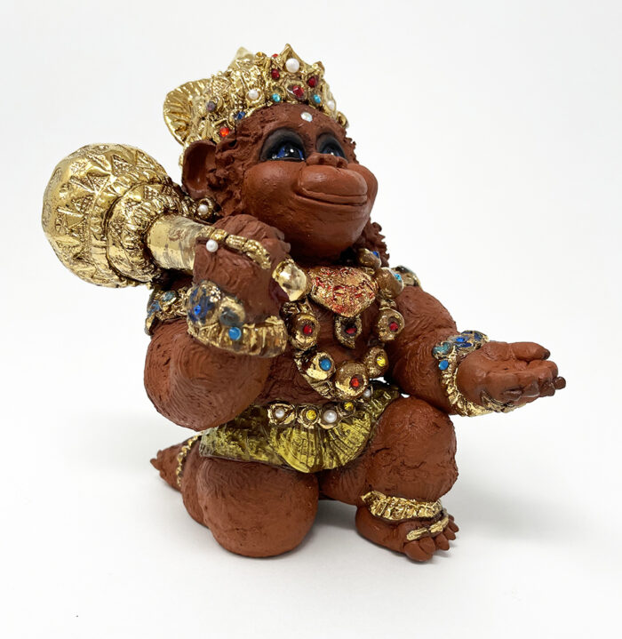 Brigitte Saugstad Hanuman Royal-21. ceramic statue, sculpture, idol, figurine, monkey -C