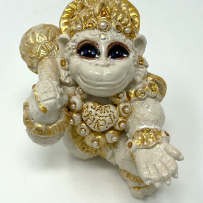 Brigitte Saugstad Hanuman Royal-25, ceramic statue, sculpture, idol, figurine, monkey -A