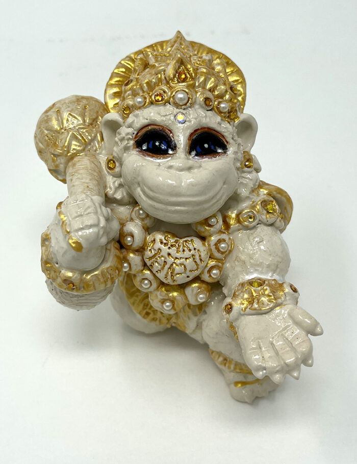 Brigitte Saugstad Hanuman Royal-25, ceramic statue, sculpture, idol, figurine, monkey -A