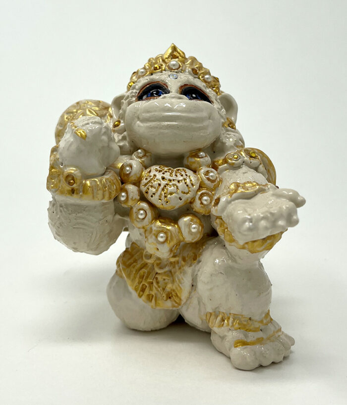 Brigitte Saugstad Hanuman Royal-25, ceramic statue, sculpture, idol, figurine, monkey -B