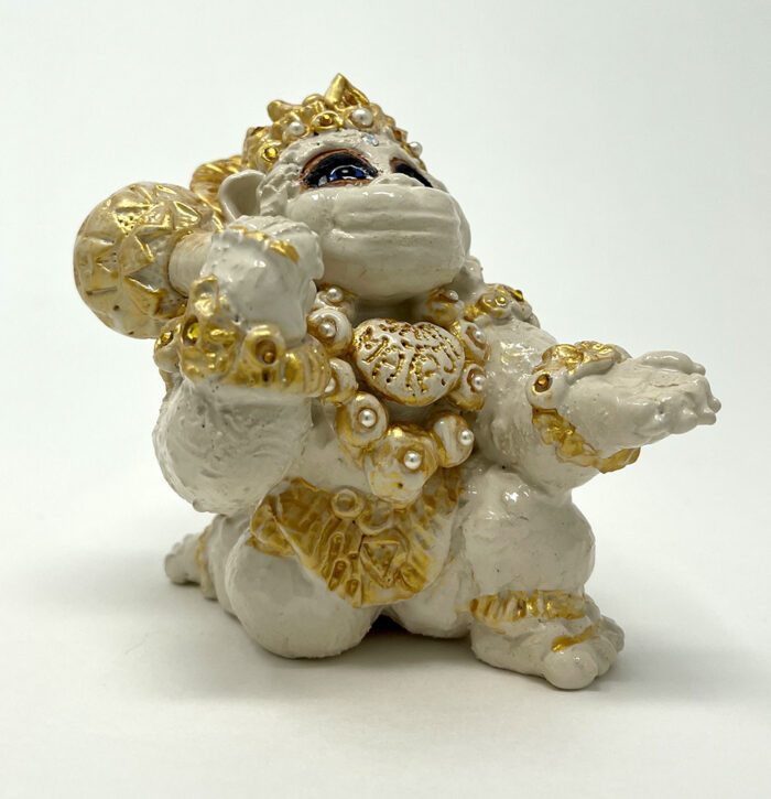 Brigitte Saugstad Hanuman Royal-25, ceramic statue, sculpture, idol, figurine, monkey -C