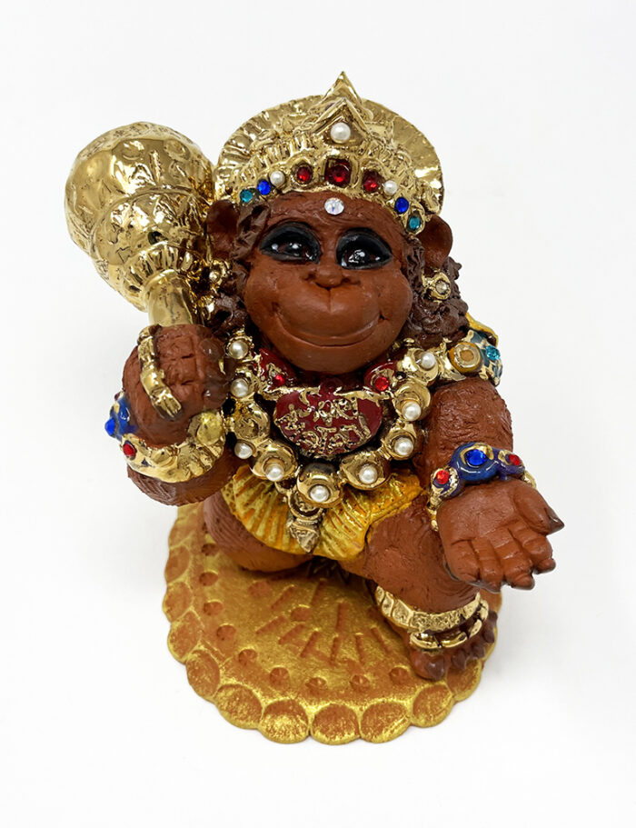 Brigitte Saugstad Hanuman Royal-27, ceramic statue, sculpture, idol, figurine, monkey -A