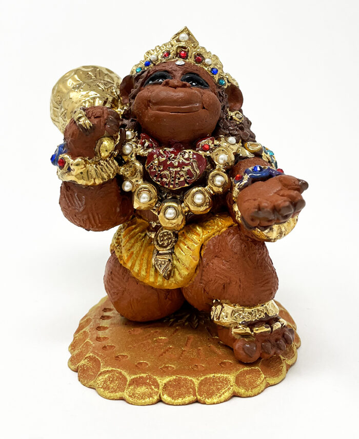 Brigitte Saugstad Hanuman Royal-27, ceramic statue, sculpture, idol, figurine, monkey -B