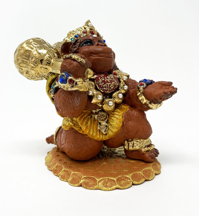 Brigitte Saugstad Hanuman Royal-27, ceramic statue, sculpture, idol, figurine, monkey -C