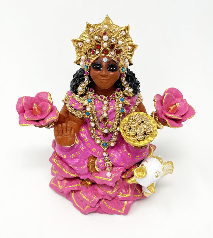 Brigitte Saugstad Lakshmi-4, ceramic statue, sculpture, idol, figurine -A