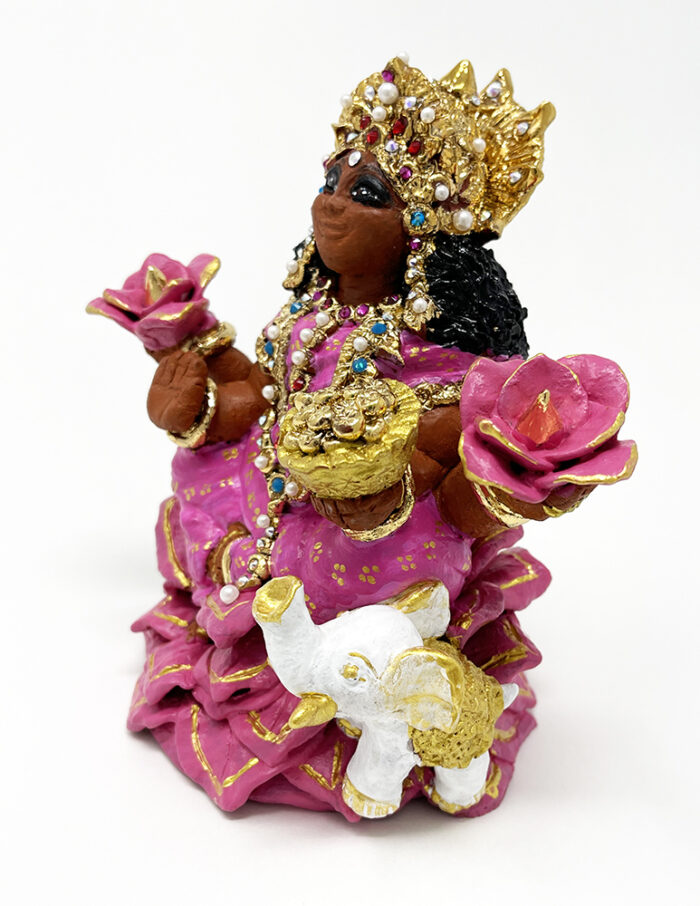 Brigitte Saugstad Lakshmi-4, ceramic statue, sculpture, idol, figurine -C