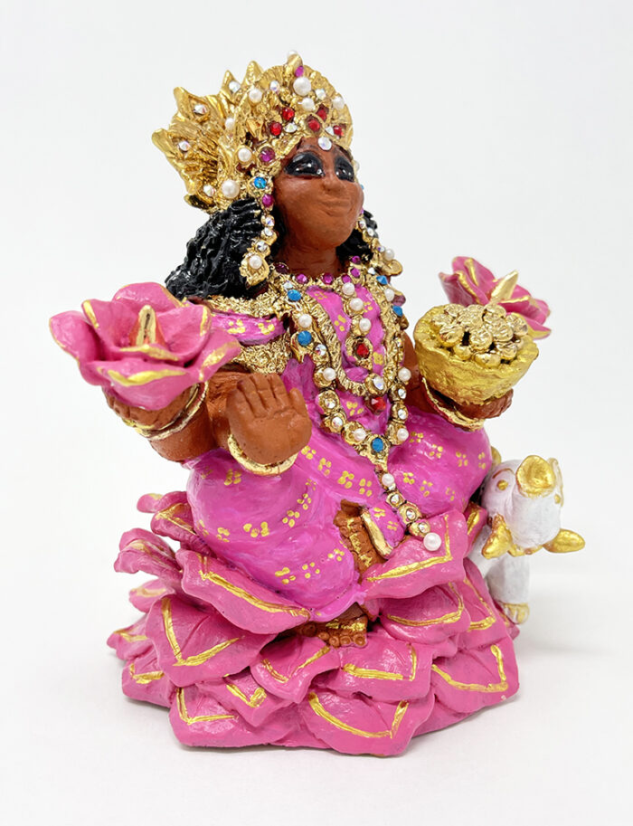 Brigitte Saugstad Lakshmi-4, ceramic statue, sculpture, idol, figurine -E