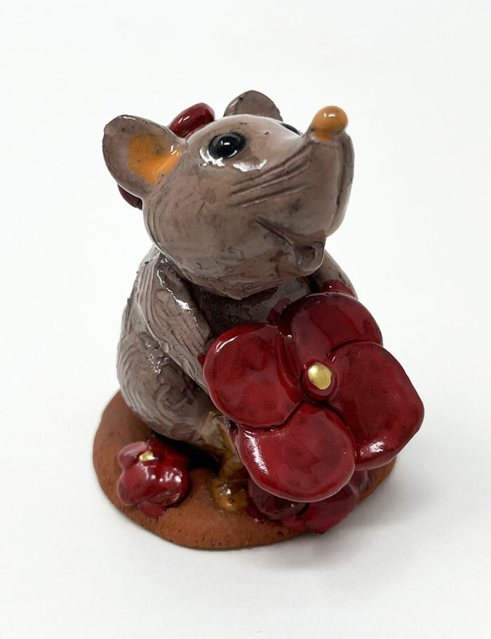 Brigitte Saugstad Mouse-17, ceramic statue, sculpture, idol, figurine -D