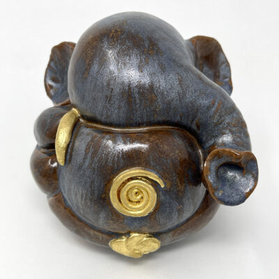 Brigitte Saugstad Ganesha Swayambhu-33, ceramic statue, sculpture, idol, figurine, elephant -A