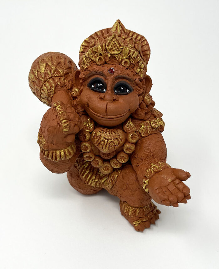 Brigitte Saugstad Hanuman Simple-2, ceramic statue, sculpture, idol, figurine, monkey -A