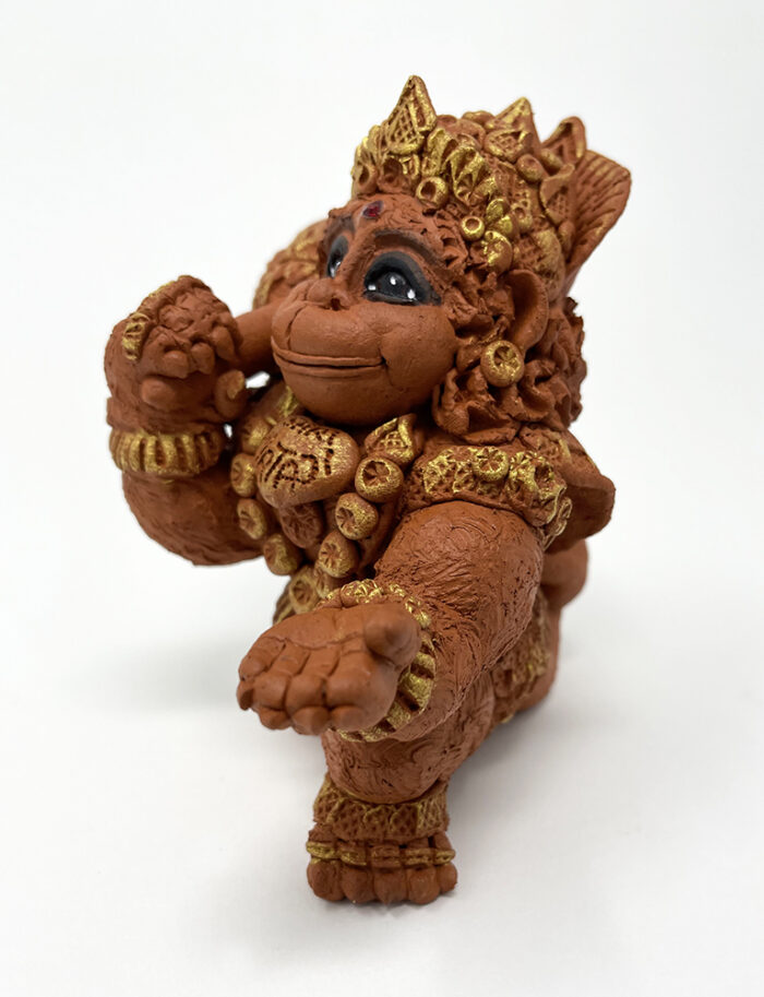 Brigitte Saugstad Hanuman Simple-2, ceramic statue, sculpture, idol, figurine, monkey -F