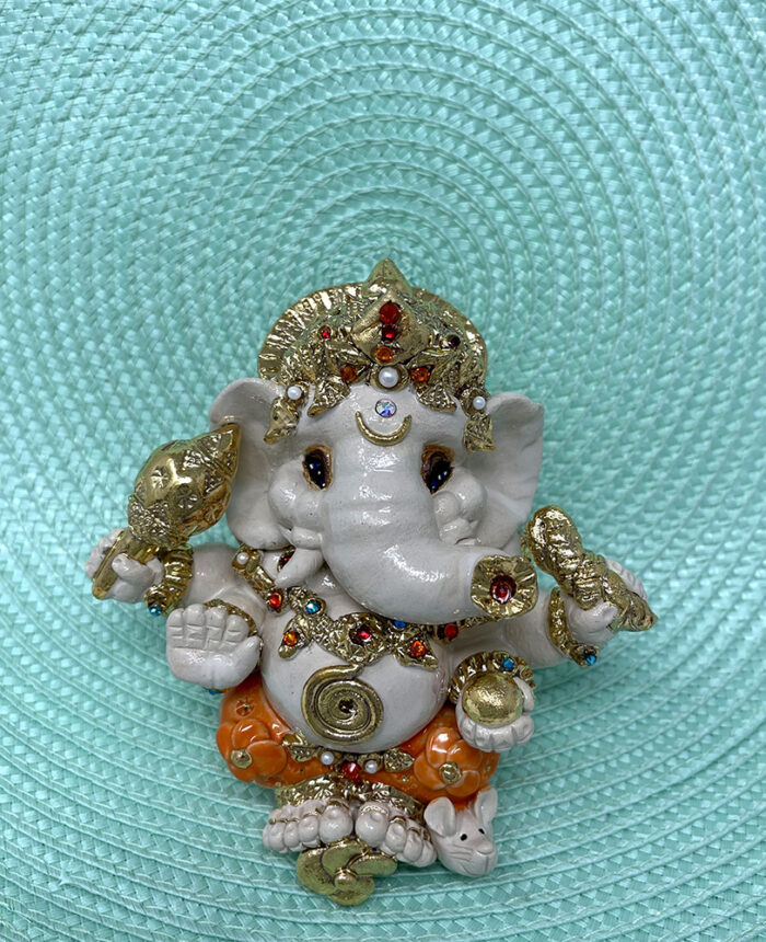 Brigitte Saugstad Ganesha Royal-43, ceramic statue, sculpture, idol, figurine, elephant -A